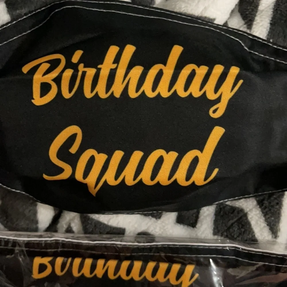 New set/3 Birthday Squad face masks